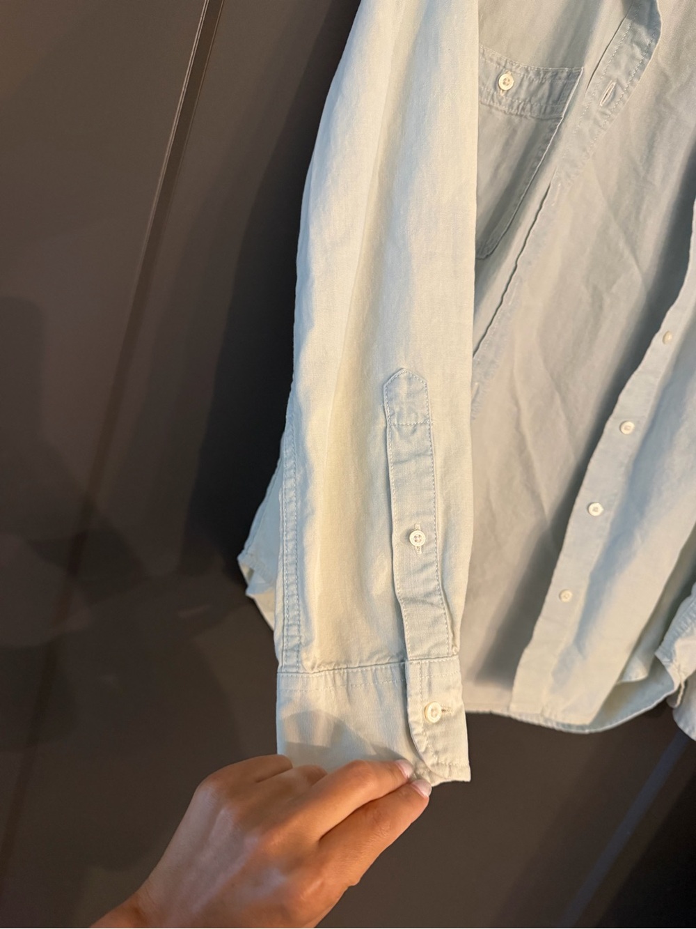 Lauren Ralph Lauren Light Blue Women’s Button-Down Shirt size Medium - Picture 3 of 6